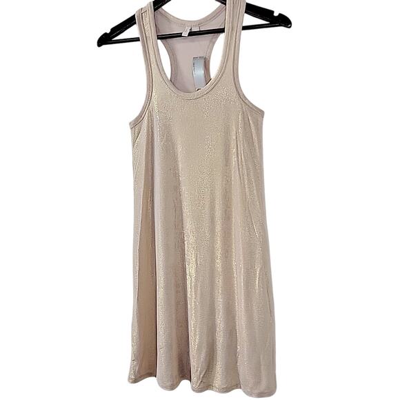 Old Navy Metallic Gold Shimmer Tank Dress Women’s S NWT Stretchy Party - Picture 3 of 8